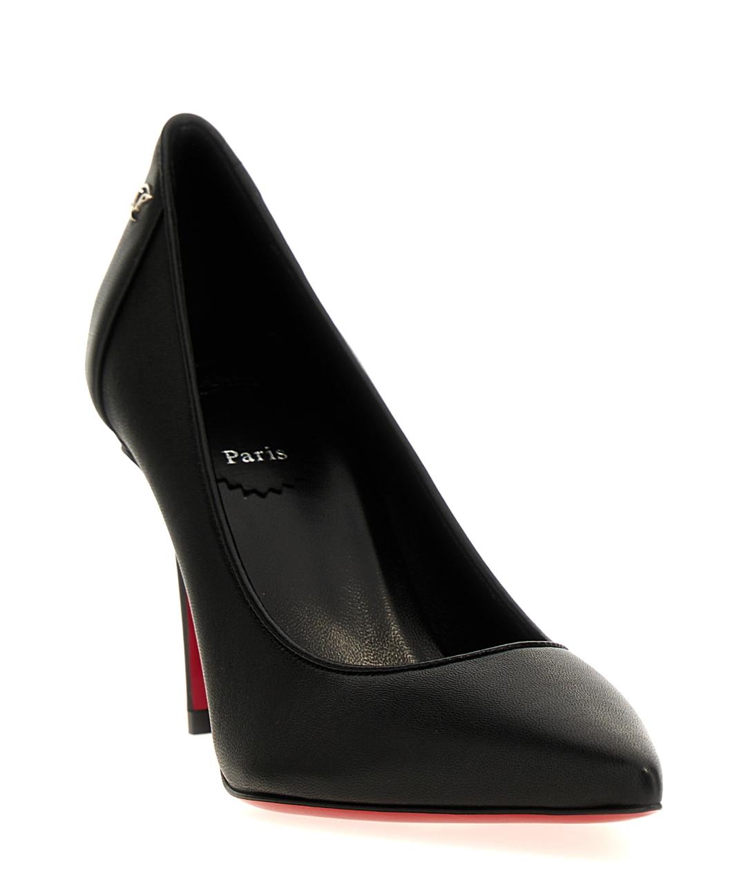 CHRISTIAN LOUBOUTIN Черные кожаные туфли, фото 2