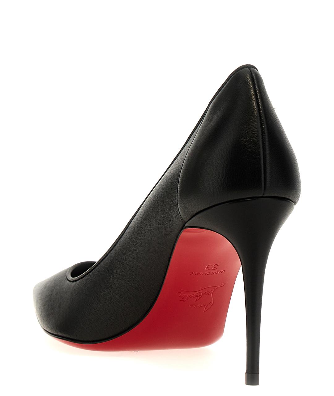 CHRISTIAN LOUBOUTIN Черные кожаные туфли, фото 3