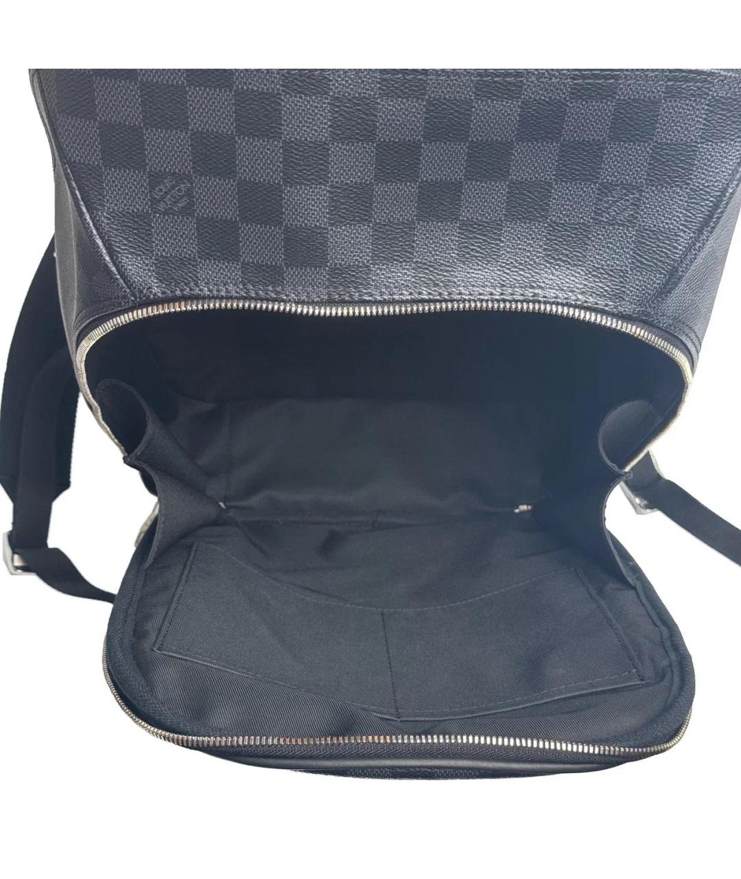 LOUIS VUITTON Черный кожаный рюкзак, фото 7