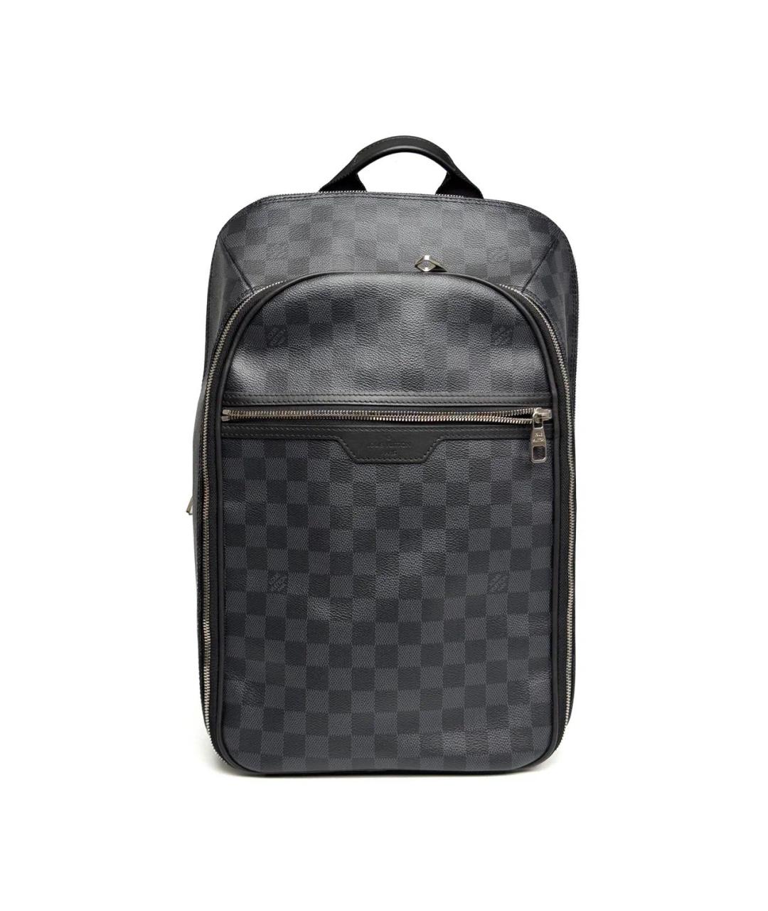 LOUIS VUITTON Черный кожаный рюкзак, фото 9