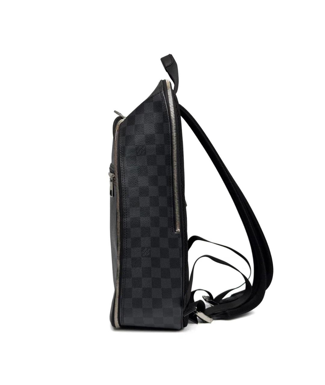 LOUIS VUITTON Черный кожаный рюкзак, фото 5