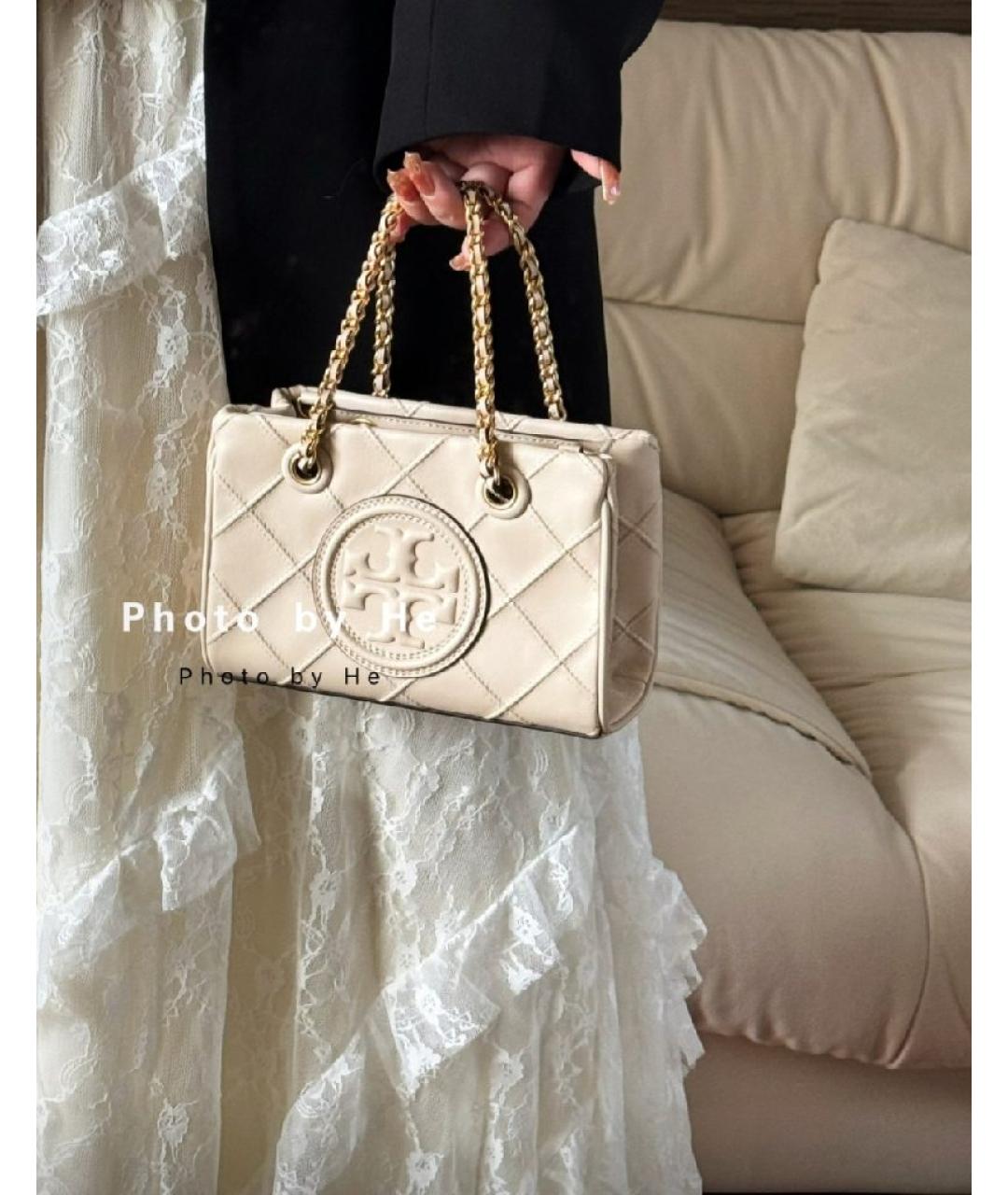 TORY BURCH Бежевая сумка тоут, фото 7