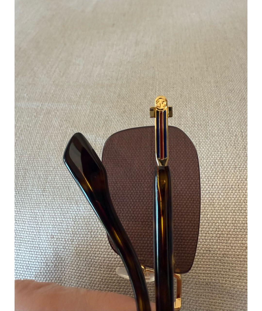 GUCCI Фиолетовые металлические солнцезащитные очки, фото 2