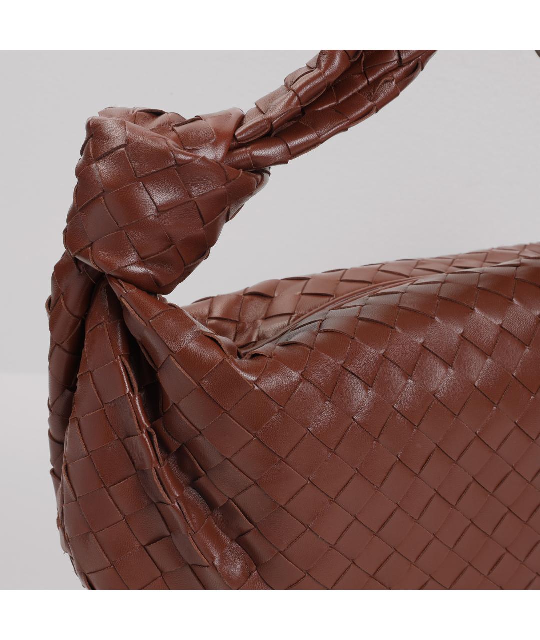 BOTTEGA VENETA Коричневая кожаная сумка через плечо, фото 5