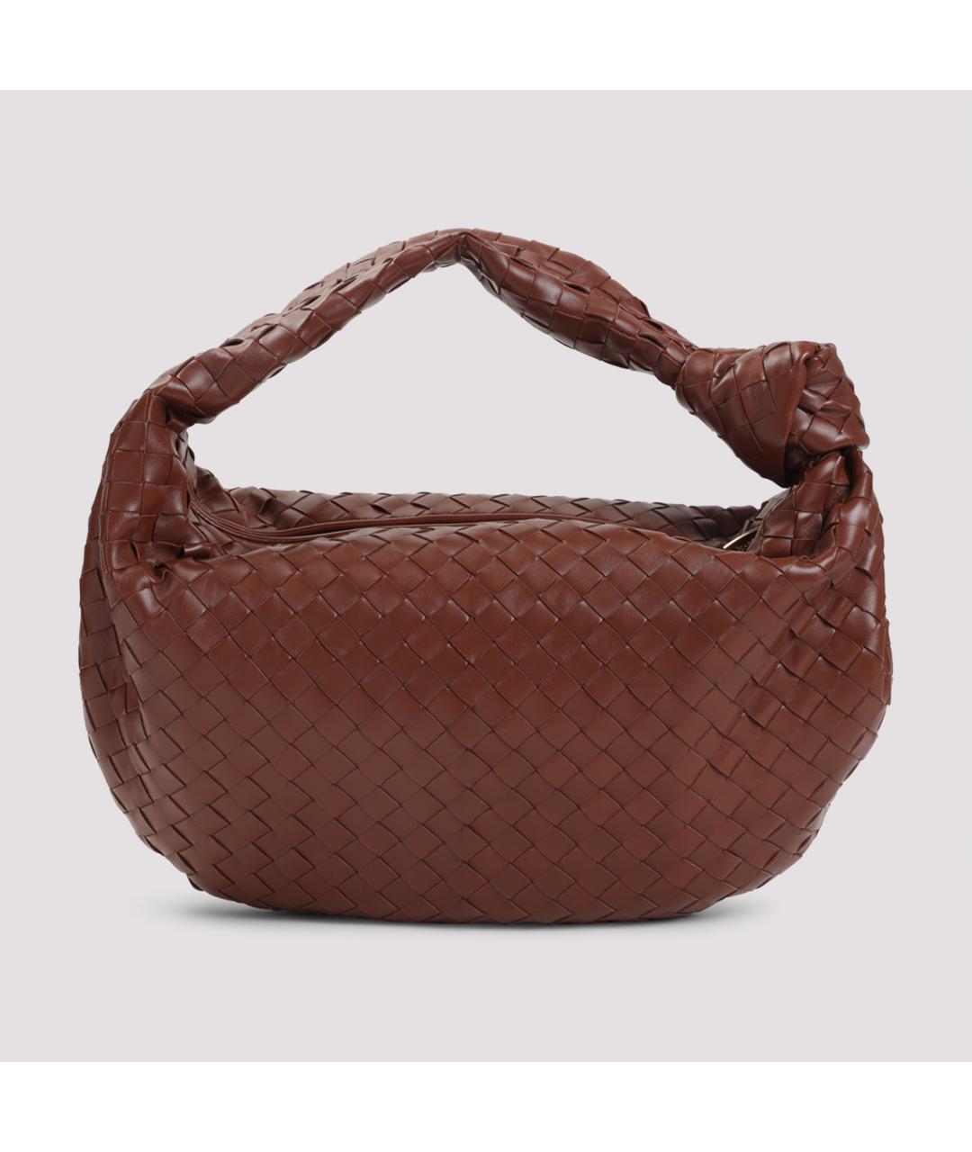 BOTTEGA VENETA Коричневая кожаная сумка через плечо, фото 4