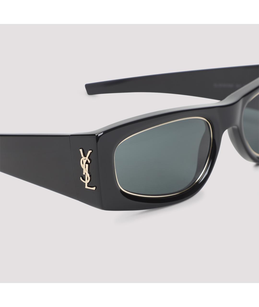 SAINT LAURENT Черные пластиковые солнцезащитные очки, фото 5