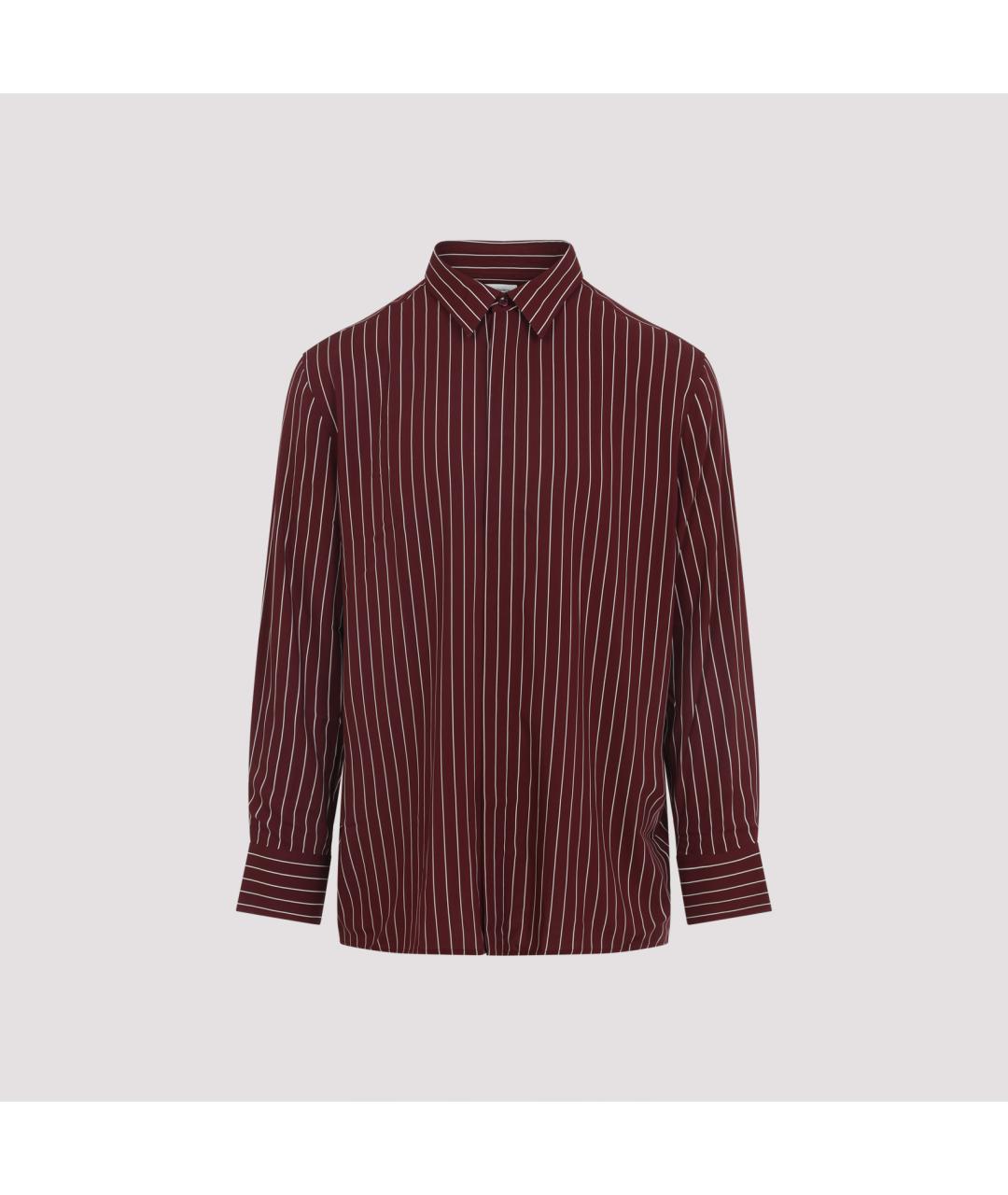 SAINT LAURENT Бордовая кэжуал рубашка, фото 2