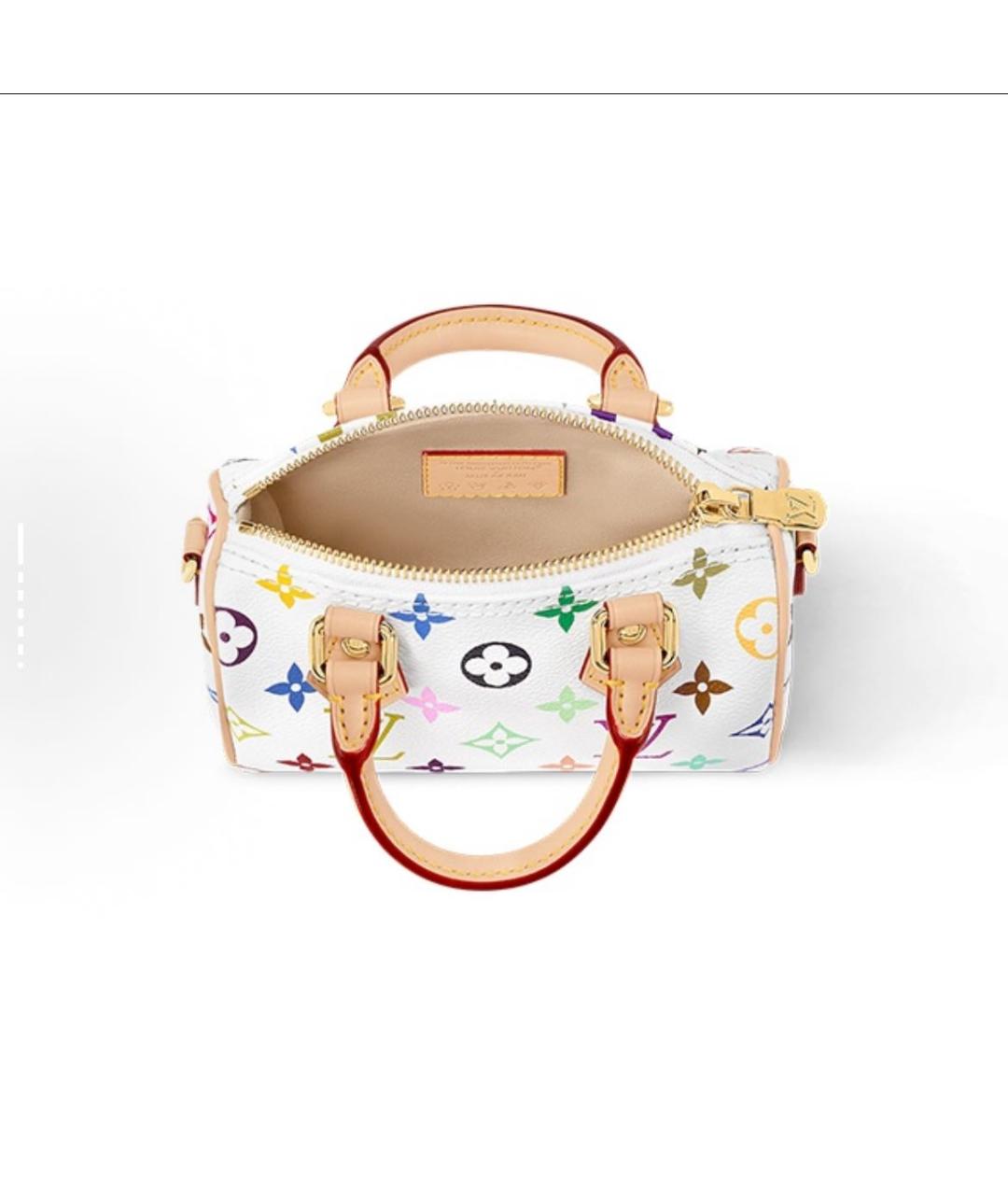 LOUIS VUITTON Белая кожаная сумка с короткими ручками, фото 4