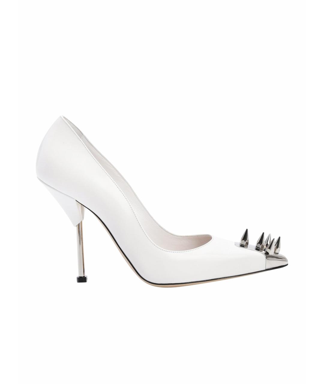 ALEXANDER MCQUEEN Белые кожаные туфли, фото 1