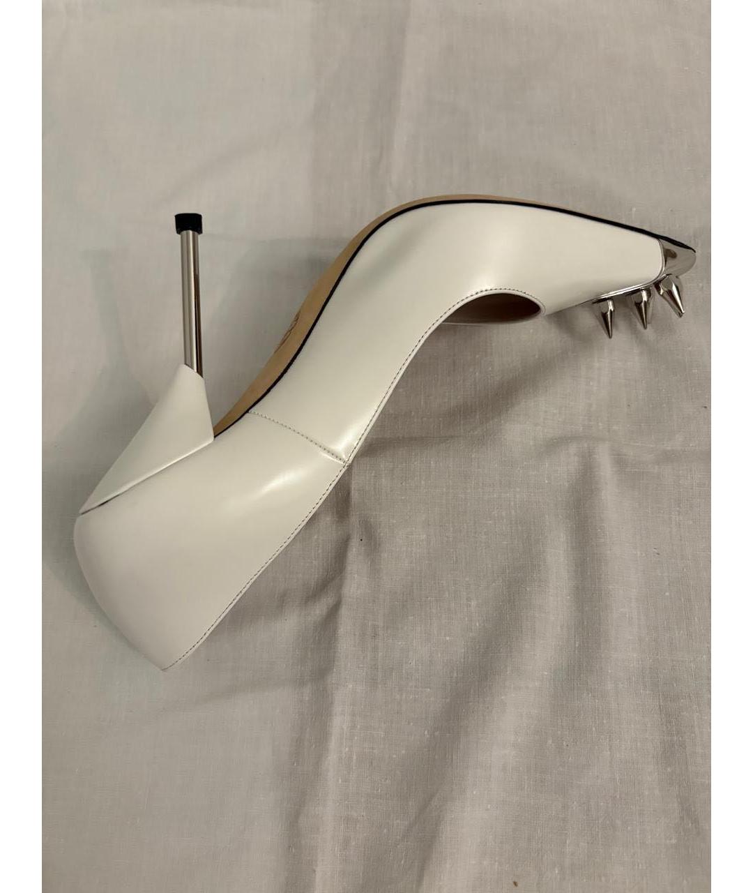 ALEXANDER MCQUEEN Белые кожаные туфли, фото 4