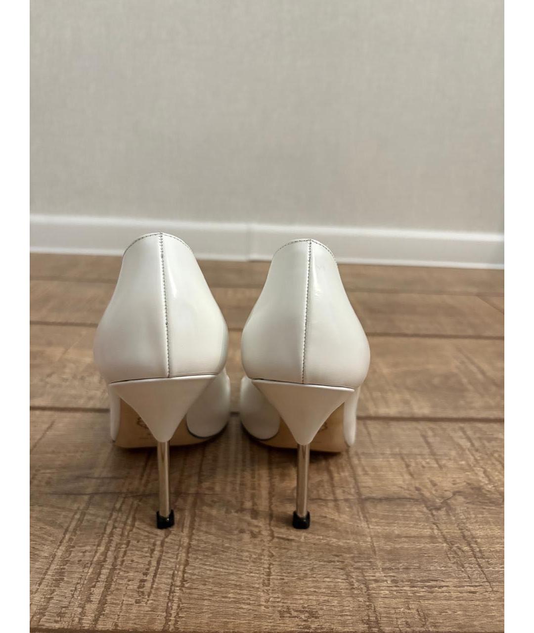 ALEXANDER MCQUEEN Белые кожаные туфли, фото 5