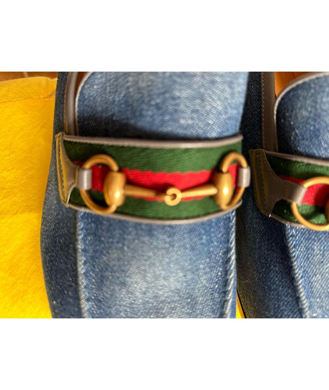 GUCCI Текстильные лоферы, фото 6