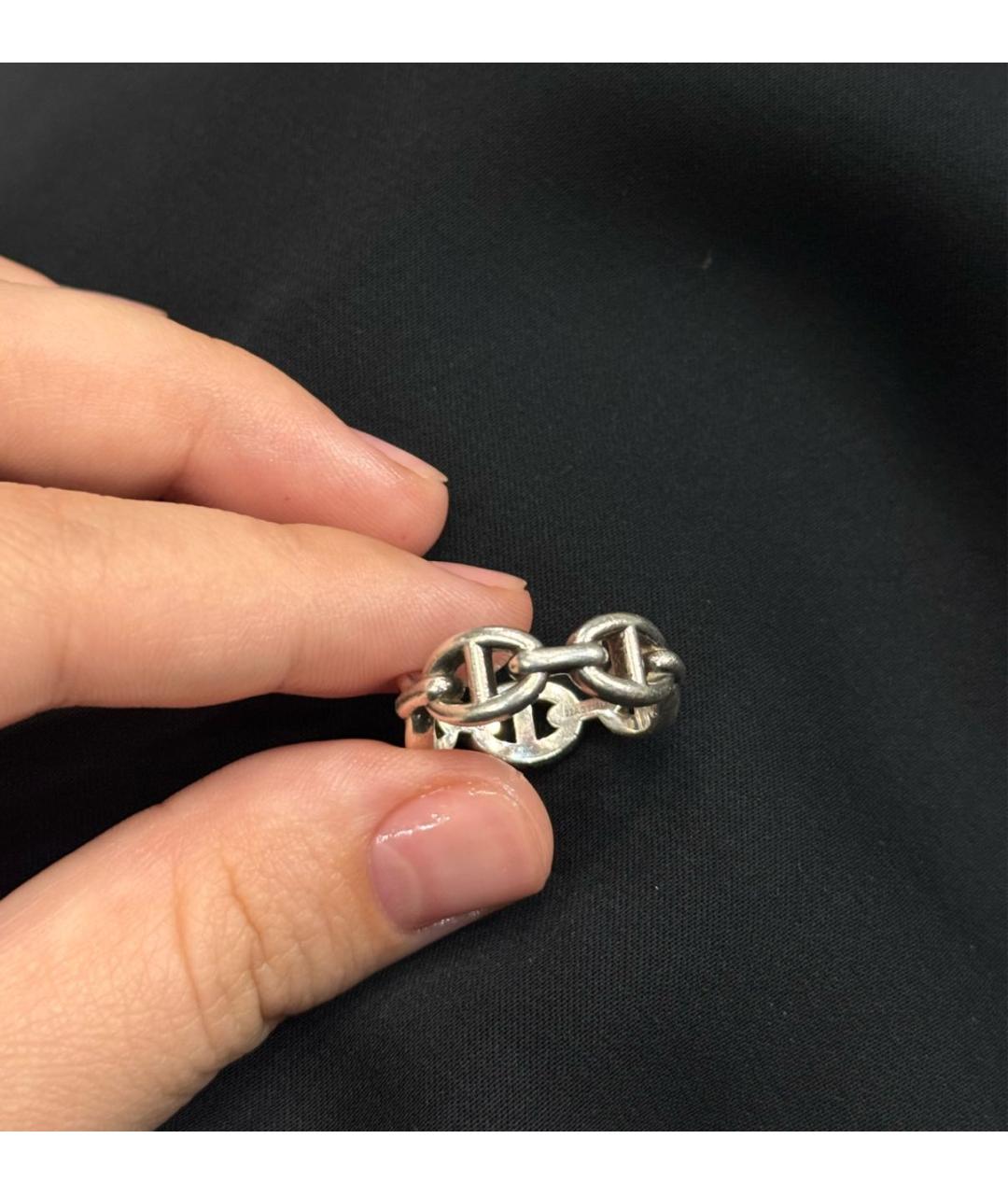 HERMES Серебряное серебряное кольцо, фото 4
