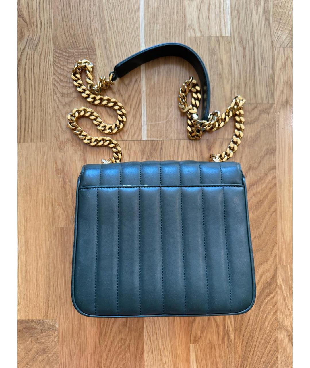 SAINT LAURENT Зеленая кожаная сумка через плечо, фото 3