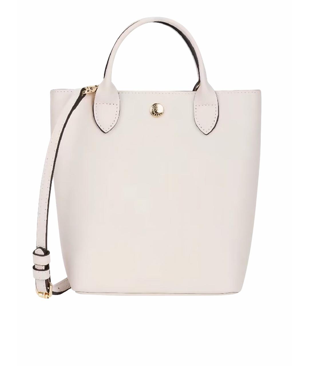 LONGCHAMP Бежевая кожаная сумка тоут, фото 1