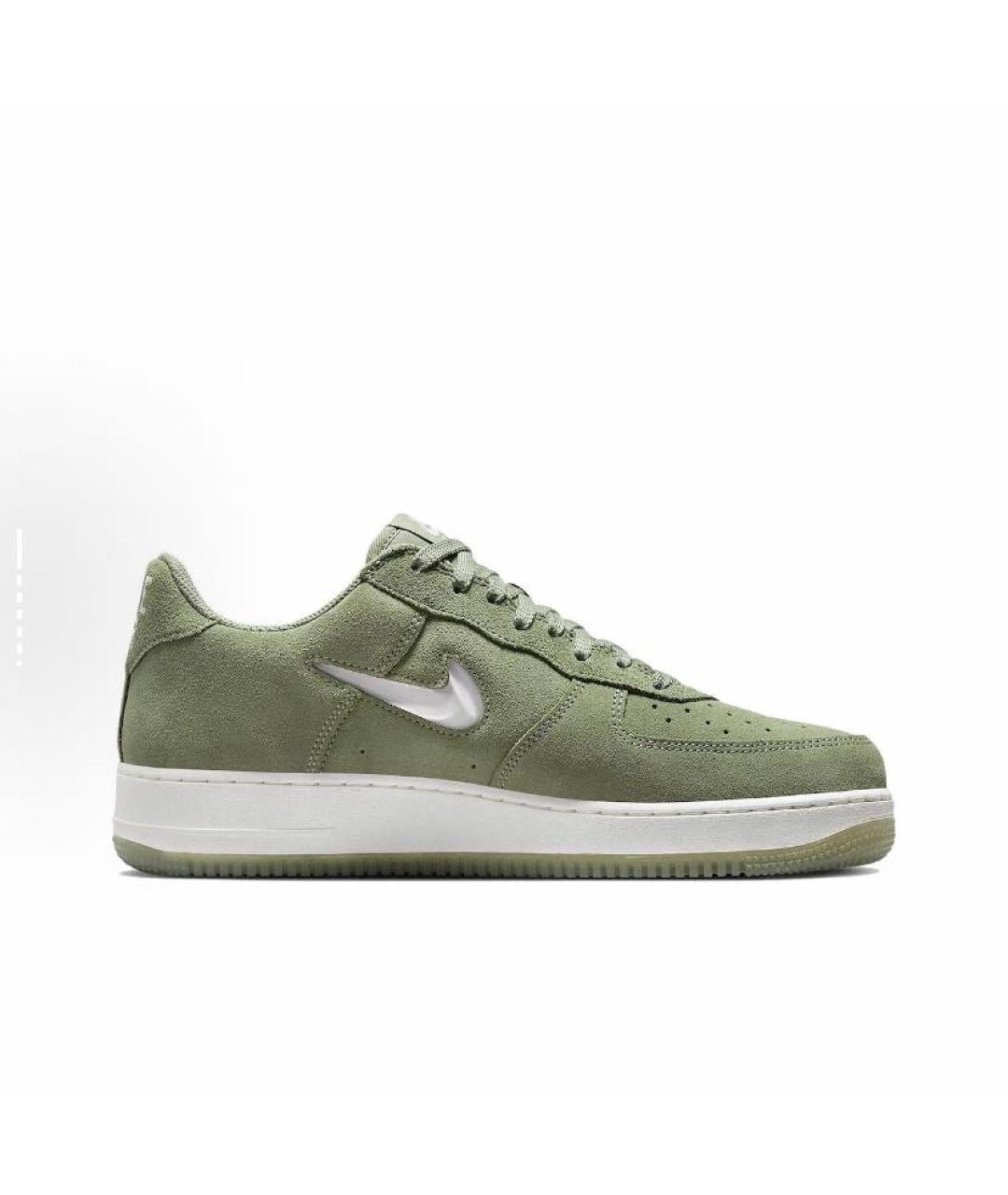 NIKE Зеленые замшевые низкие кроссовки / кеды, фото 2