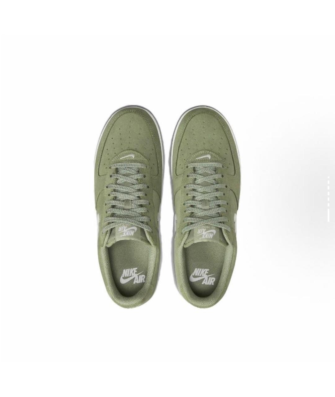 NIKE Зеленые замшевые низкие кроссовки / кеды, фото 3