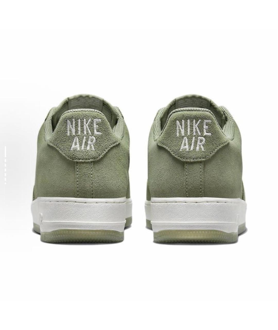 NIKE Зеленые замшевые низкие кроссовки / кеды, фото 4
