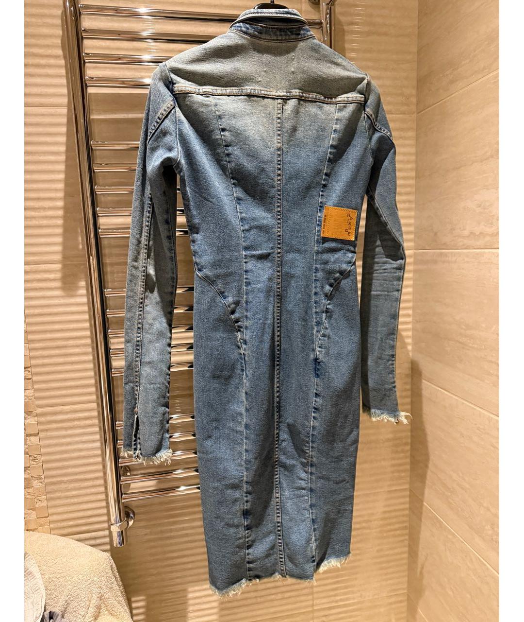 HAIDER ACKERMANN Синее деним повседневное платье, фото 2