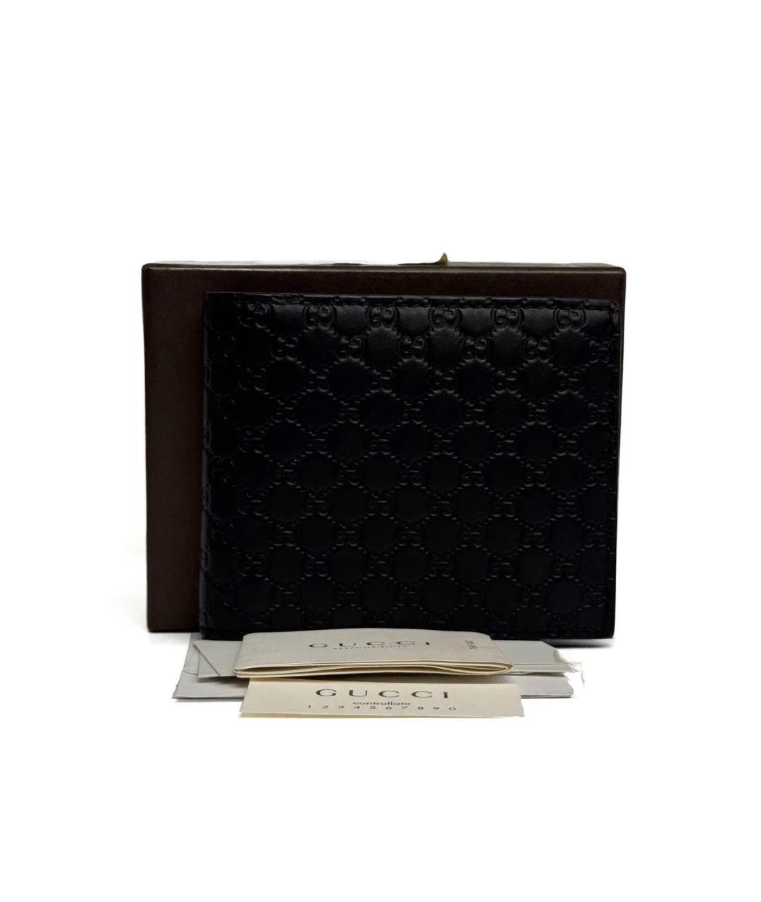 GUCCI Черный кожаный кошелек, фото 2