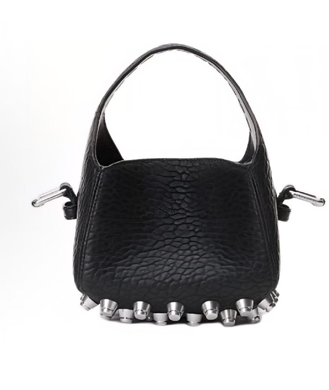 ALEXANDER WANG Черная кожаная сумка через плечо, фото 2