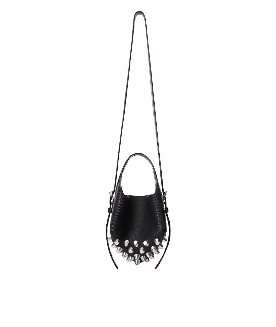ALEXANDER WANG Черная кожаная сумка через плечо, фото 1