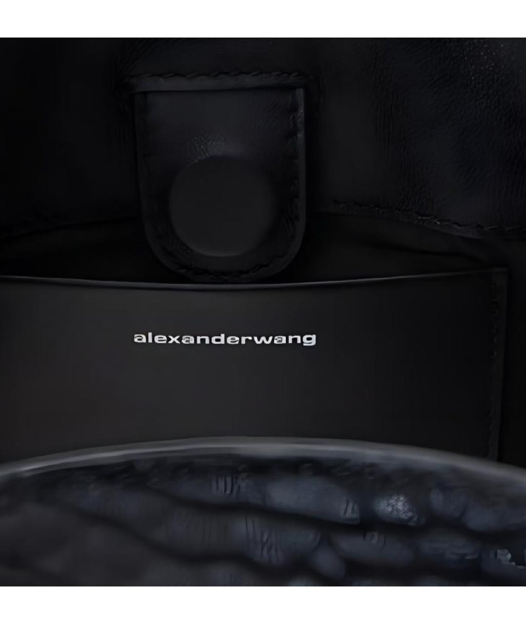 ALEXANDER WANG Черная кожаная сумка через плечо, фото 4