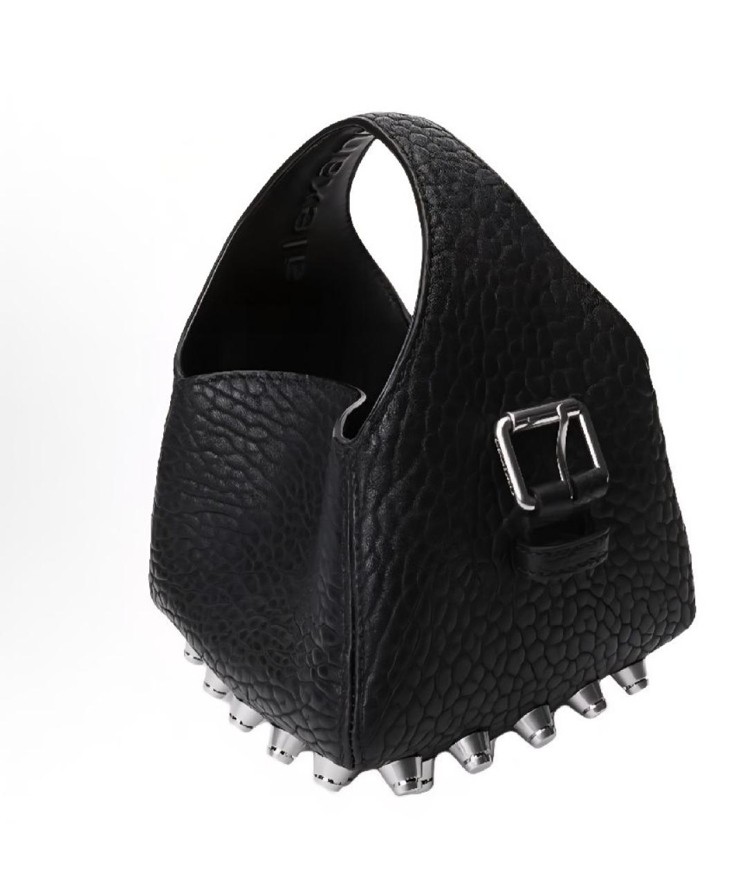 ALEXANDER WANG Черная кожаная сумка через плечо, фото 3
