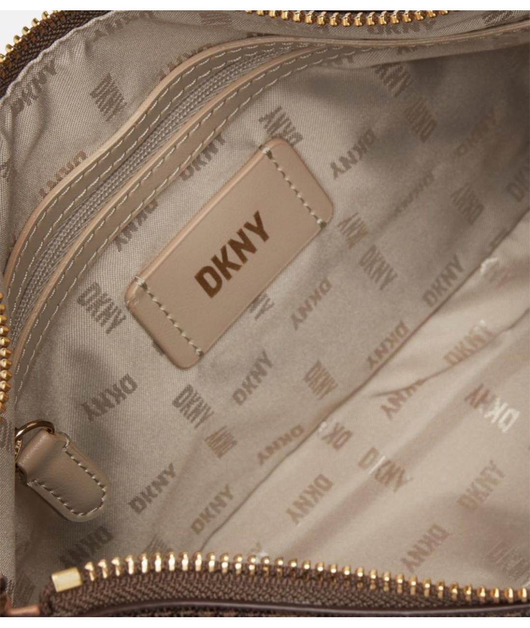 DKNY Коричневая сумка с короткими ручками из искусственной кожи, фото 6