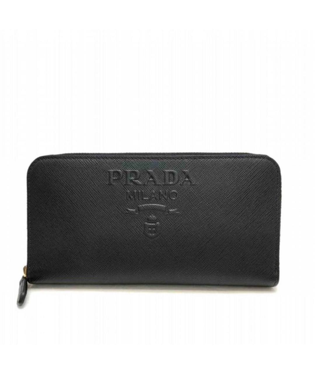 PRADA Черный кожаный кошелек, фото 7
