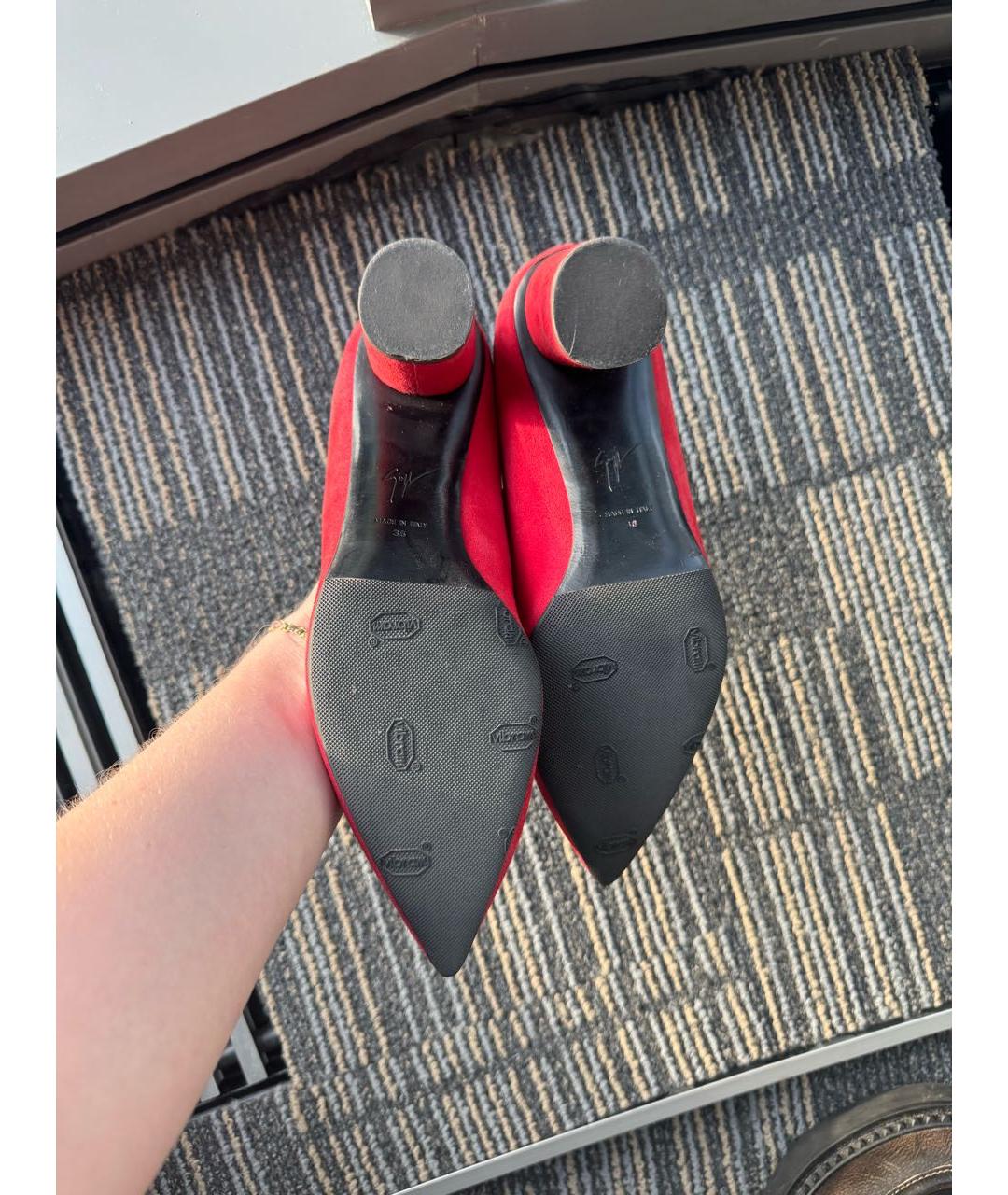 GIUSEPPE ZANOTTI DESIGN Красные замшевые туфли, фото 5