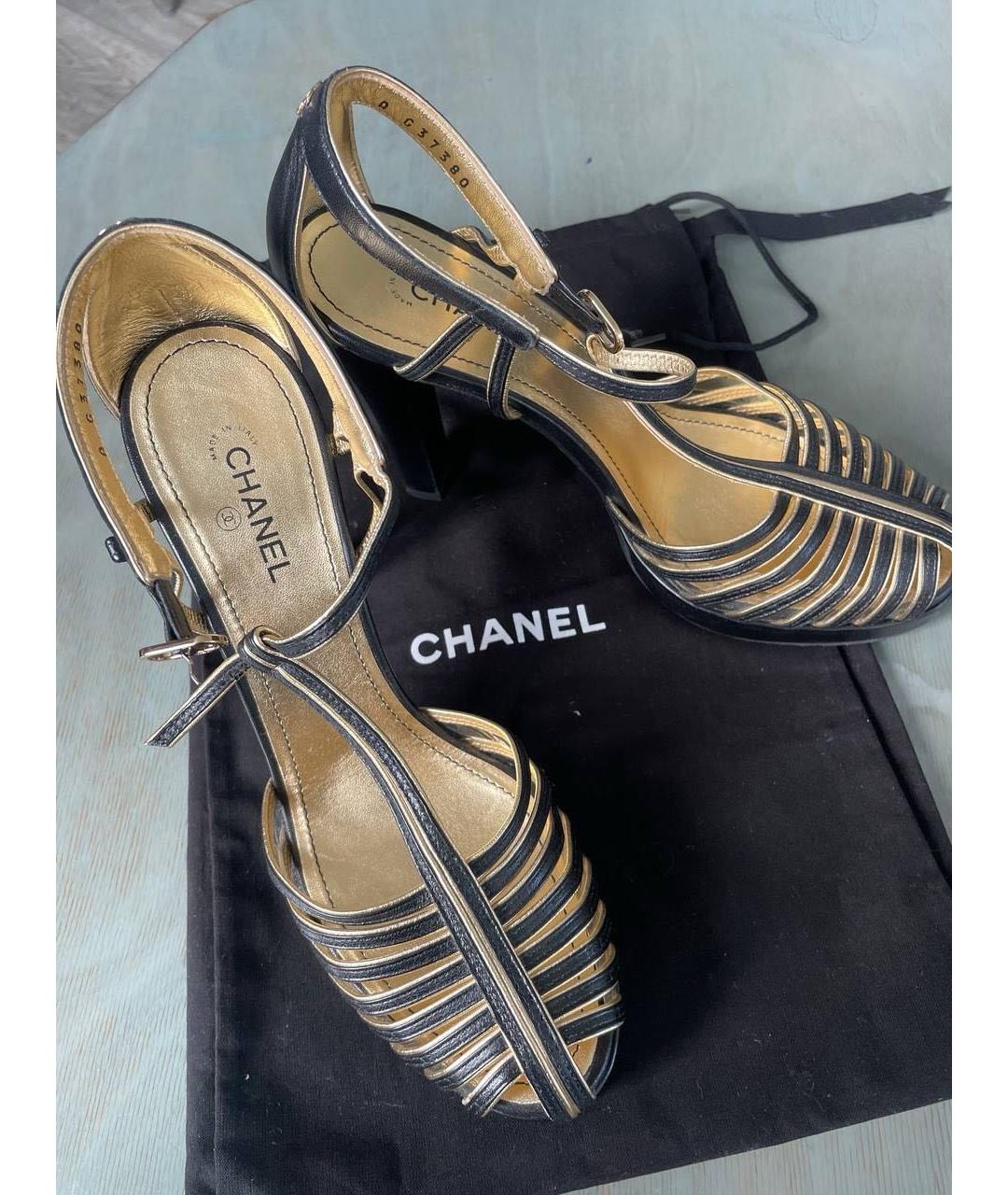 CHANEL Черные кожаные туфли, фото 3