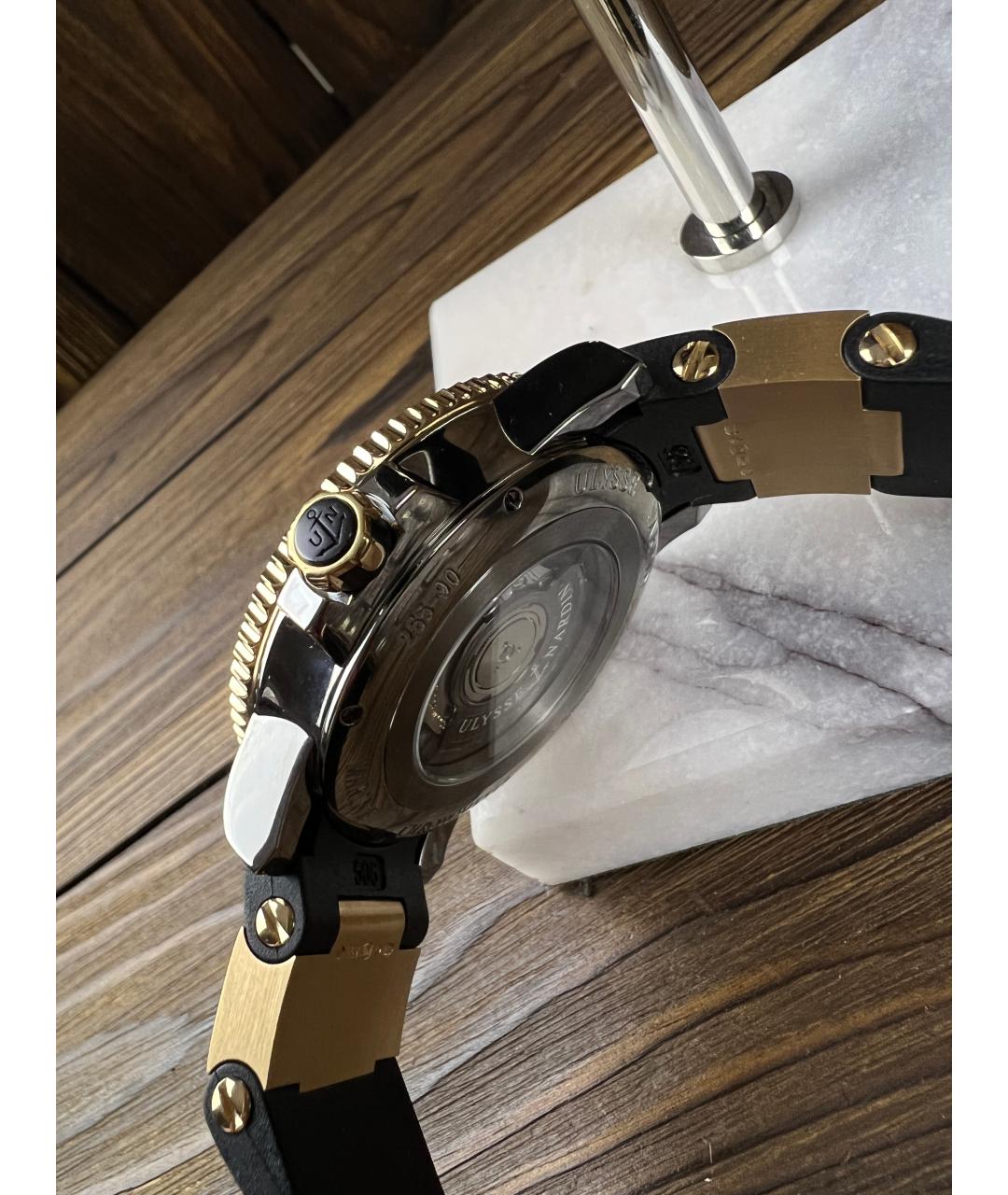 Ulysse Nardin Черные часы из розового золота, фото 5