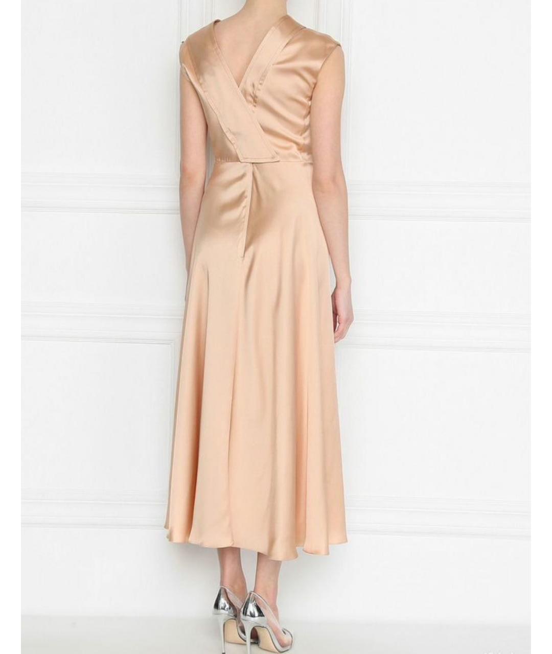 SPORTMAX Бежевое ацетатное вечернее платье, фото 2