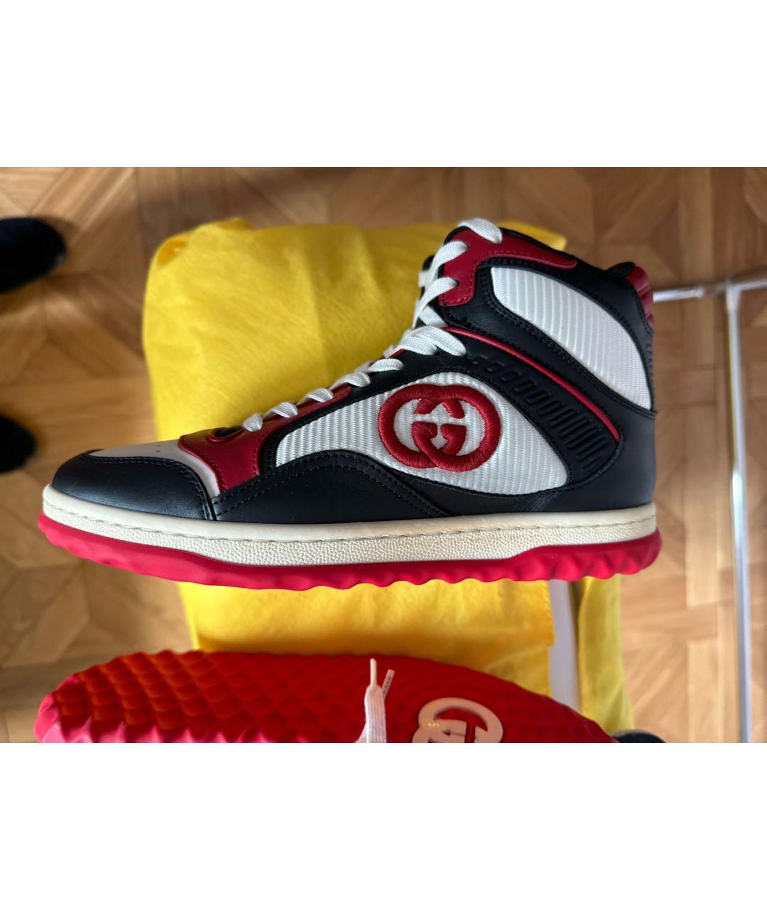 GUCCI Кожаные кроссовки, фото 7