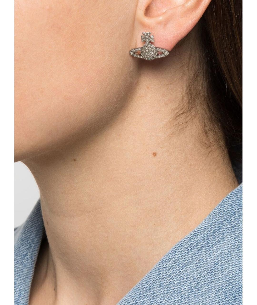 VIVIENNE WESTWOOD Серебряные металлические серьги, фото 2