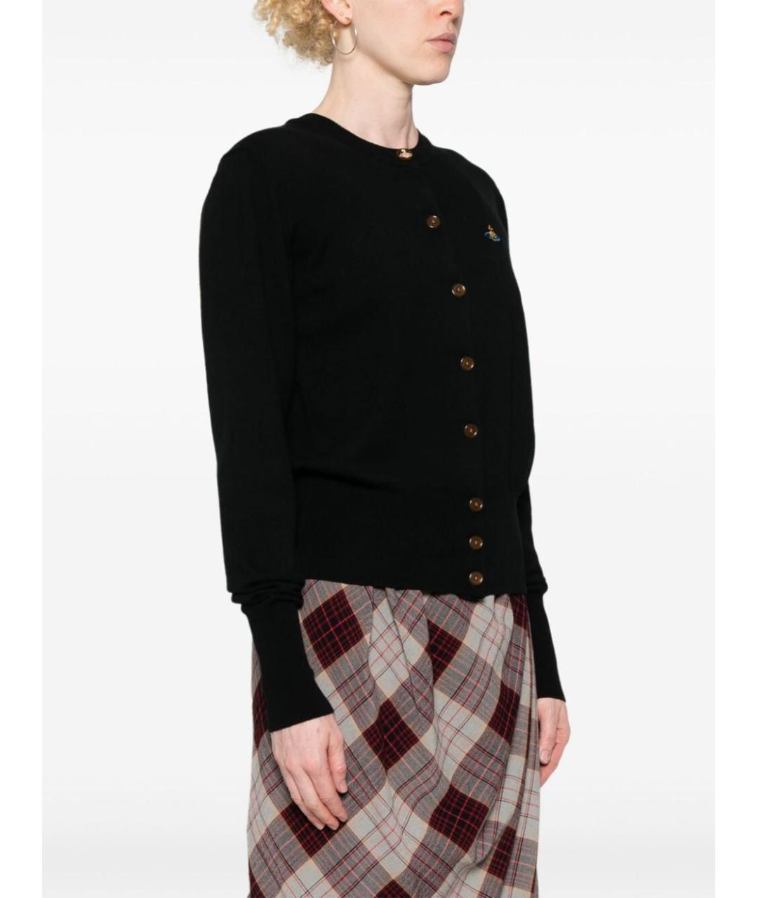 VIVIENNE WESTWOOD Черный кашемировый кардиган, фото 2