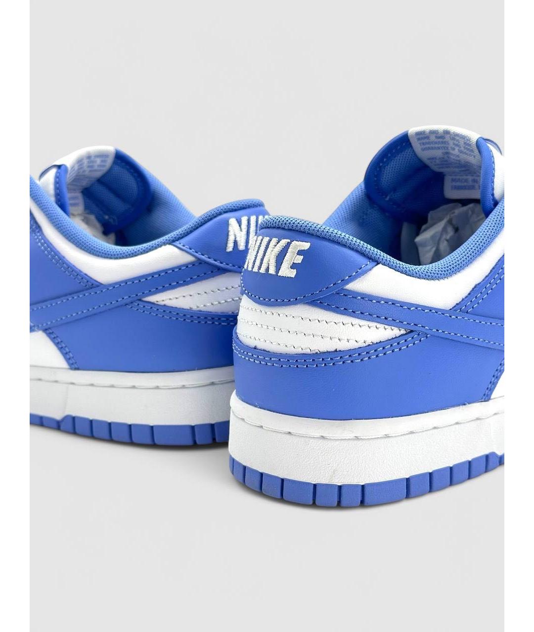 NIKE Синие кожаные низкие кроссовки / кеды, фото 4