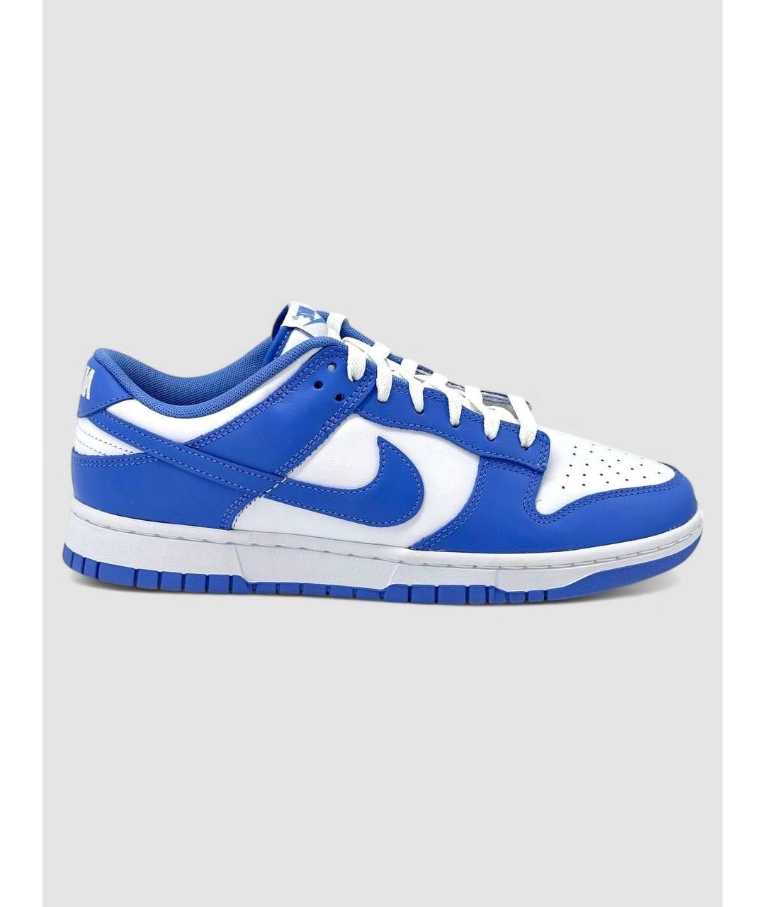 NIKE Синие кожаные низкие кроссовки / кеды, фото 6