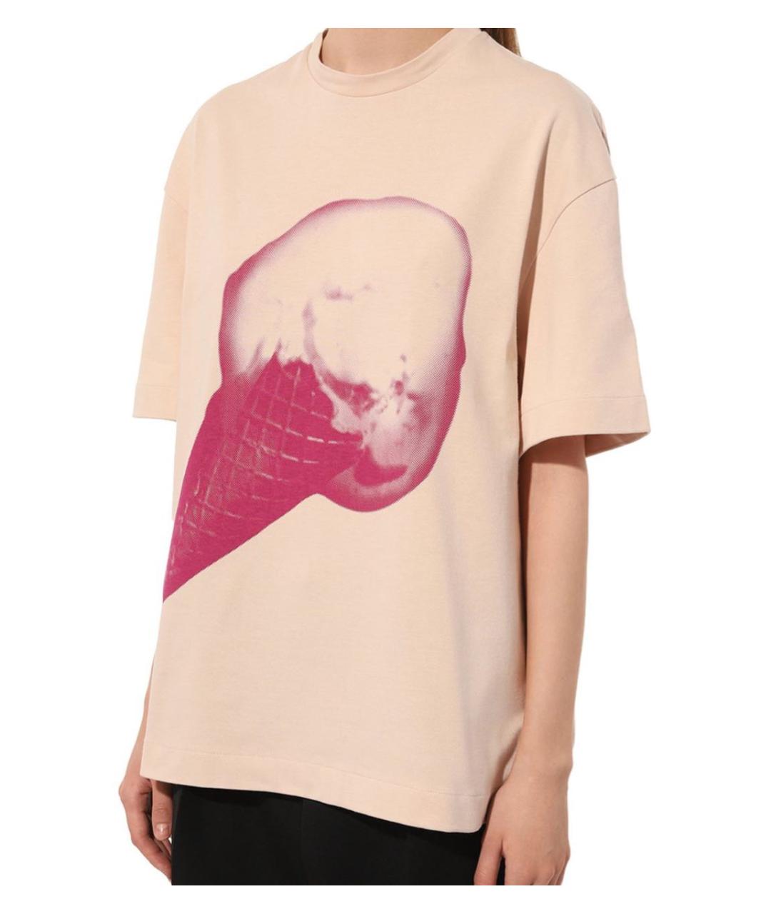 JIL SANDER Розовая хлопковая футболка, фото 7