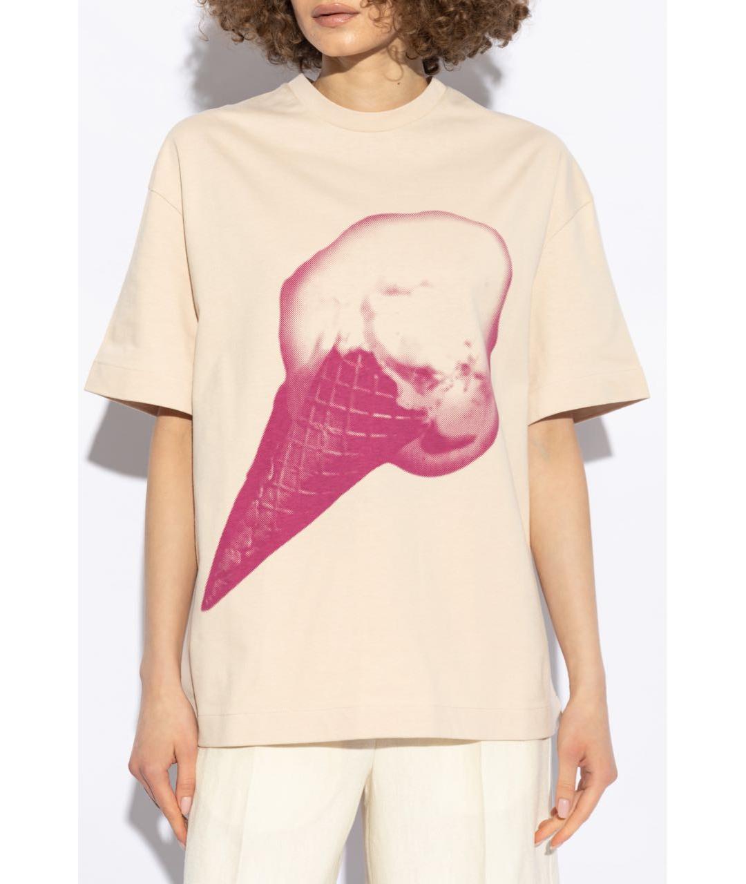 JIL SANDER Розовая хлопковая футболка, фото 8