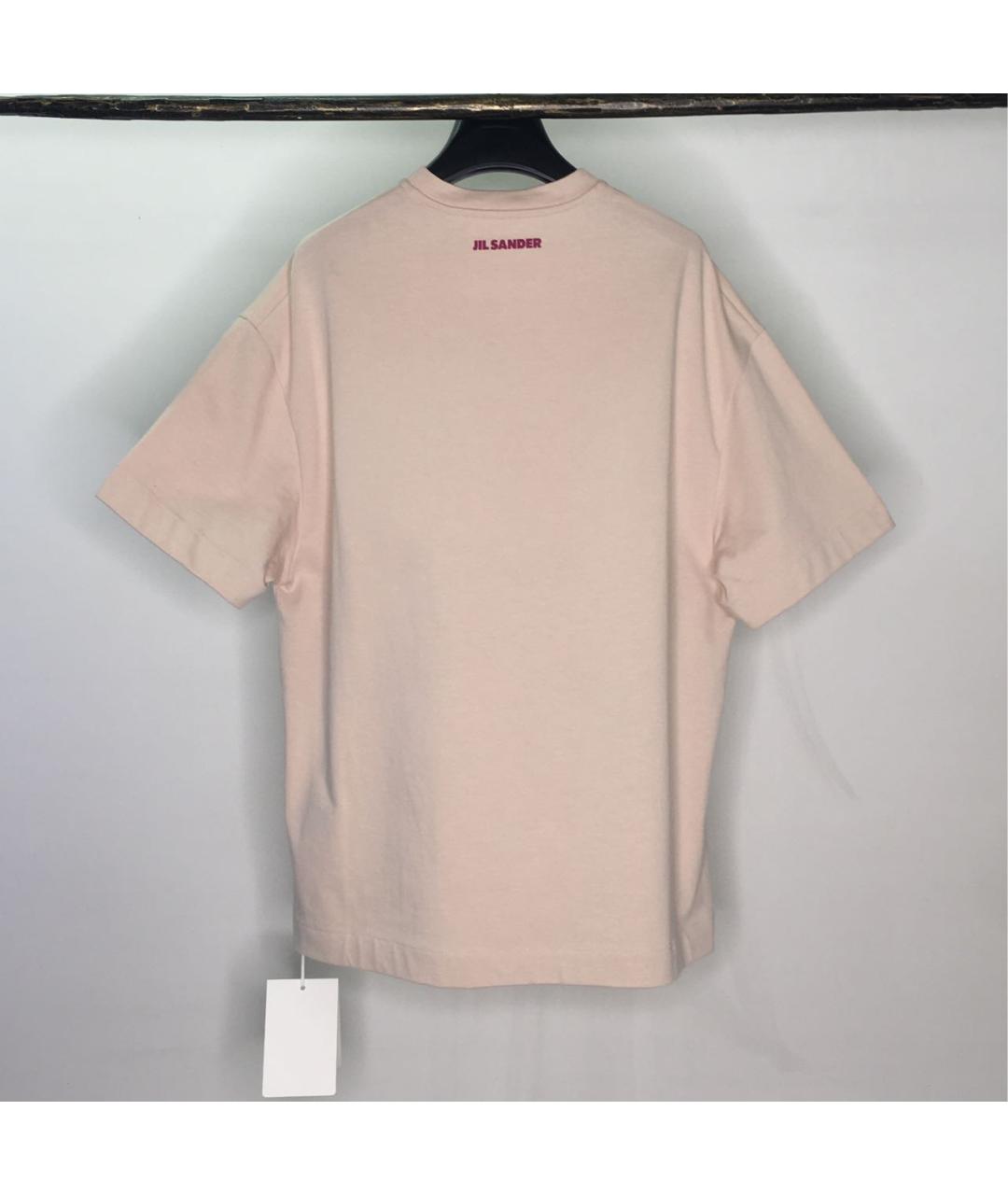 JIL SANDER Розовая хлопковая футболка, фото 2