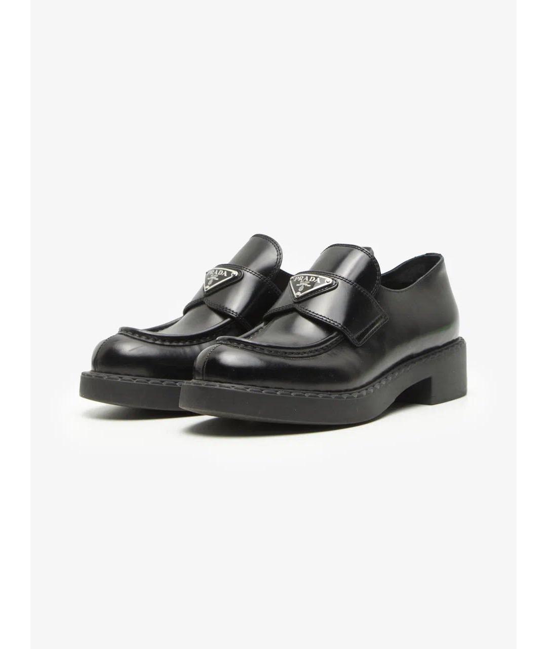 PRADA Черные кожаные лоферы, фото 6
