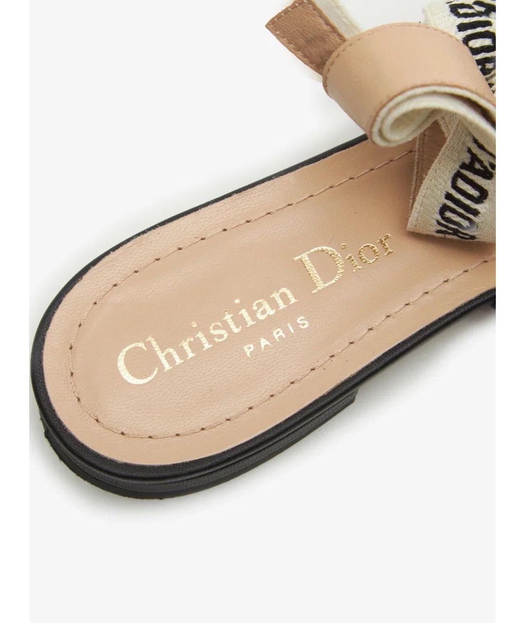 CHRISTIAN DIOR Черные текстильные балетки, фото 5