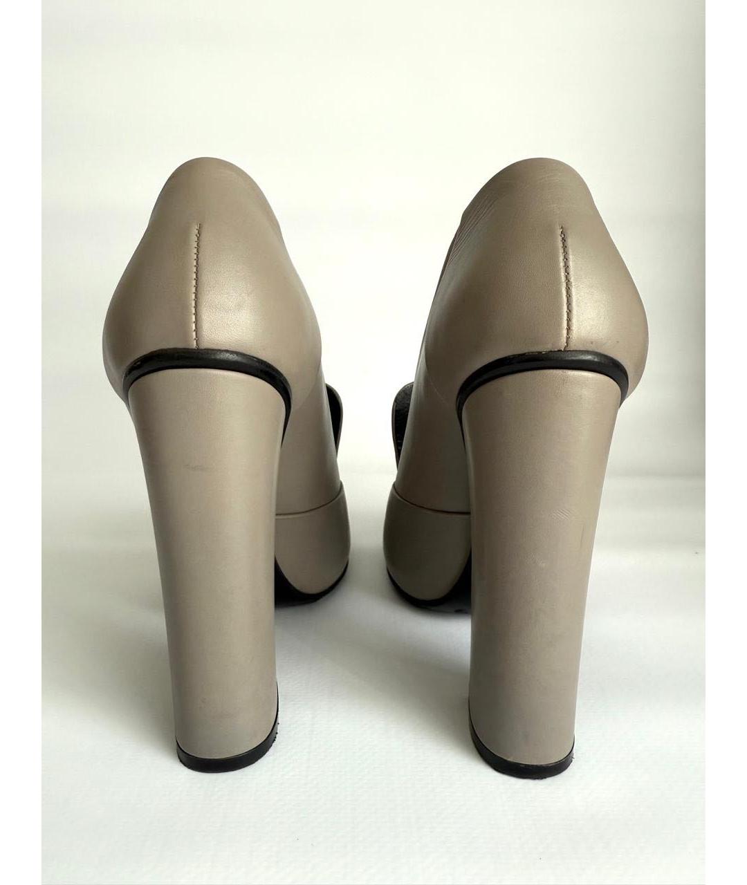 GUCCI Антрацитовые кожаные туфли, фото 4