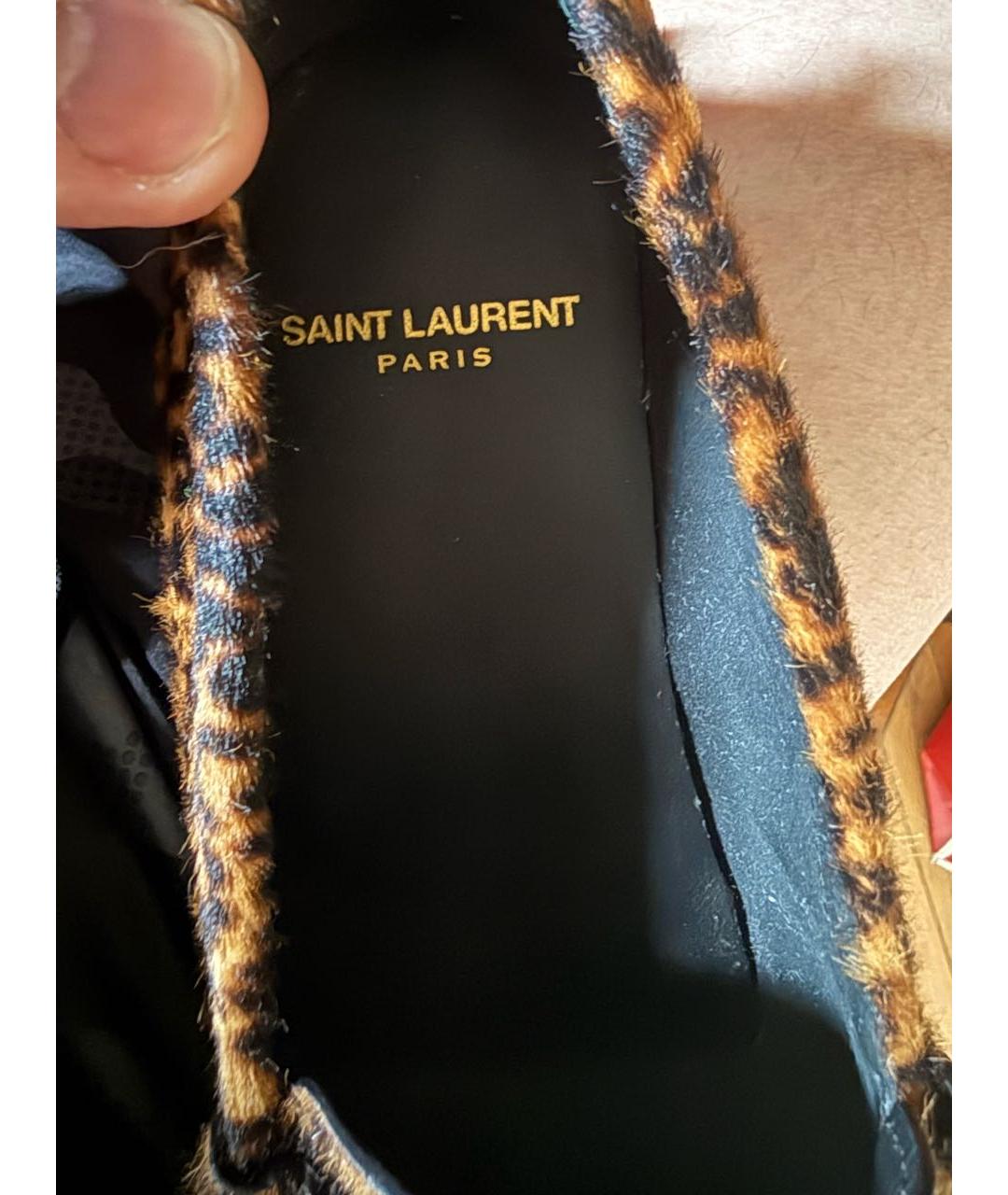 SAINT LAURENT Мульти кожаные лоферы, фото 5