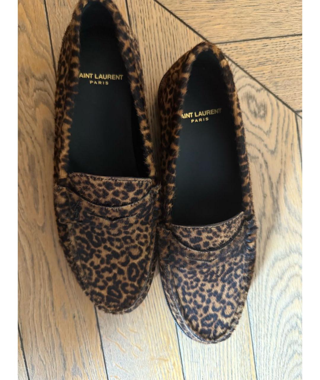 SAINT LAURENT Мульти кожаные лоферы, фото 2