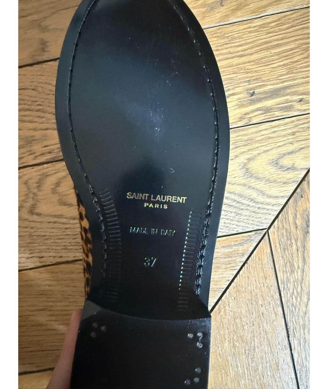 SAINT LAURENT Мульти кожаные лоферы, фото 4