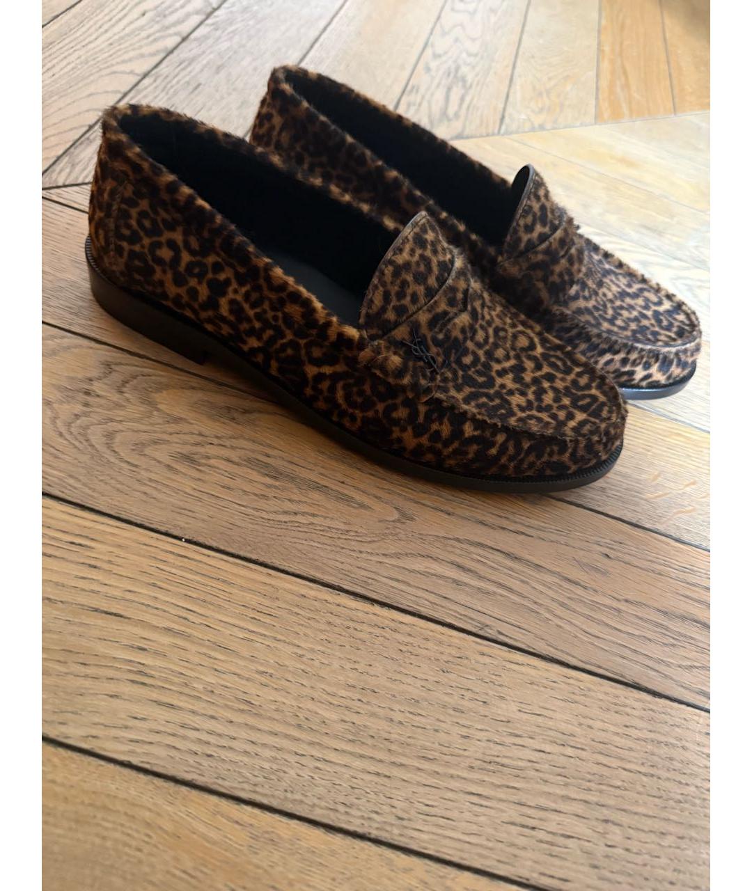 SAINT LAURENT Мульти кожаные лоферы, фото 3