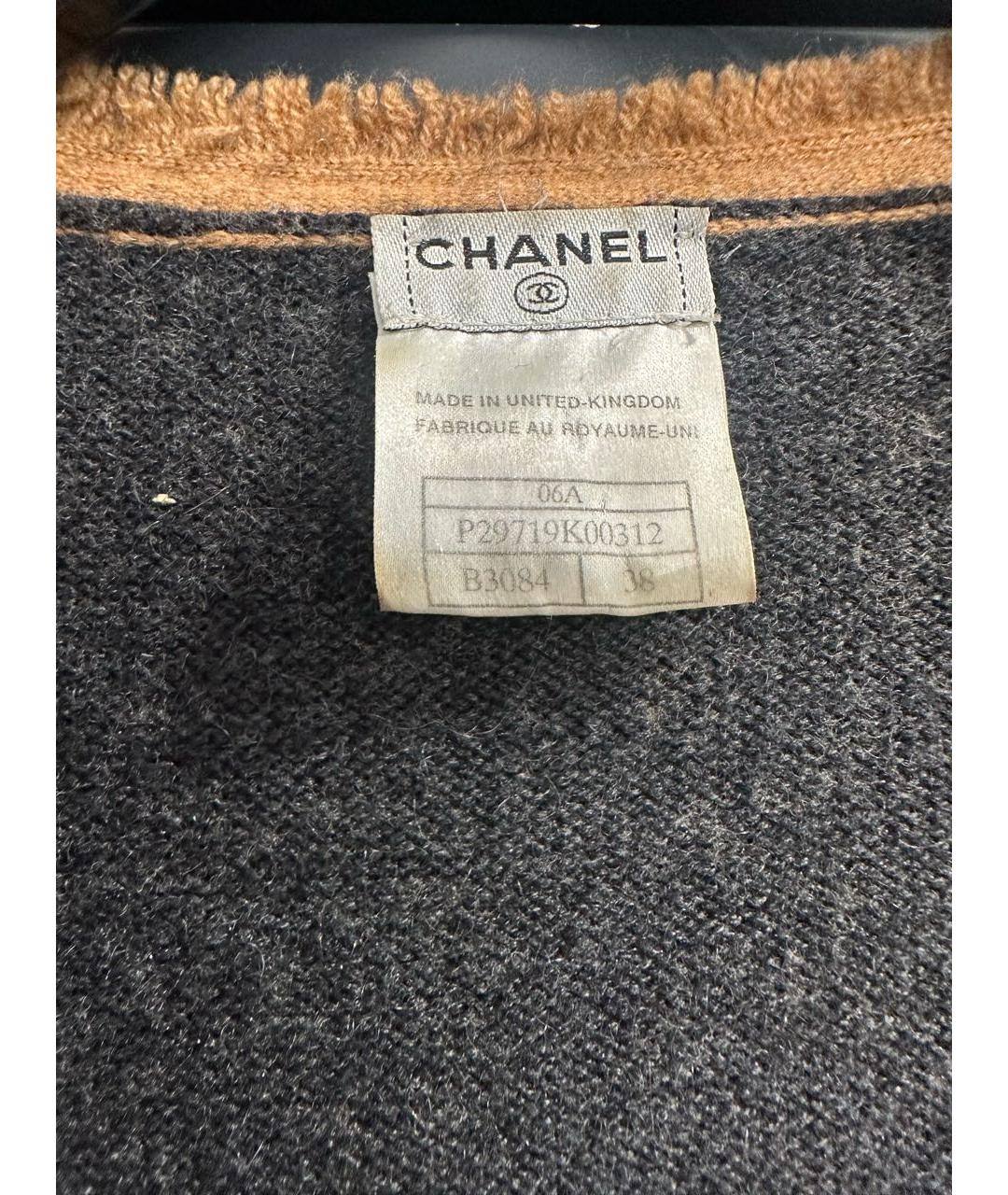 CHANEL Черный кашемировый кардиган, фото 4